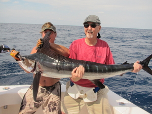 White Marlin release aboard the Taylor Jean in 2012 MA 500