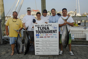 3rd Place "Heaviest Stringer Mid Atlantic Tuna 2011
